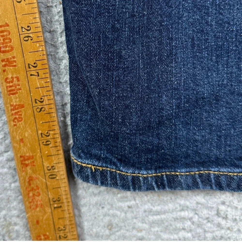 Levi 514 Jeans Mens 38X30 Blue Straight Leg Distressed 5 Pocket Stretch Denim
